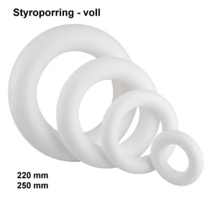 Styroporring, voll - Ø 22 oder 25 cm - Adventskranz, Osterkranz, Frühlingskranz - Bild 1 von 4