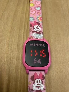 LCD Minnie Mouse watch pink working  - Picture 1 of 8
