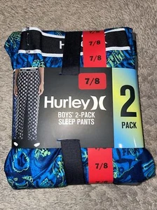 NWT Boy's Hurley 2 Pack Blue Black Sleep Lounge Pants Size Small 7 - 8 - Picture 1 of 7