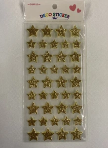 Quality Gold Glitter Star 3D Puffy Stickers Crafts Arts Children’s Toys Reward - Picture 1 of 4