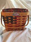 Longaberger 25th Anniversary Basket W/ Liner, Protector, Tie On