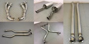 JAGUAR XJS V12 5.3 6.0 COMPLETE STAINLESS STEEL EXHAUST SYSTEM BOX PIPE XJSC - Picture 1 of 12