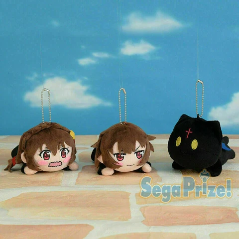 Konosuba Nesoberi Plush Keychain Mascot YunYun Megumin Chomusuke 12cm SEGA Japan Cover