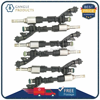 Conjunto de 6 injetores de combustível FX23-9F593-AC para Jaguar F-Type XJ XF 2013-2015 3.0L V6 - Imagem 1 de 4