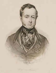 G. ALBOTH (*1817), Bildnis des Grafen von Toreno, Sst. Biedermeier Porträt - Bild 1 von 4