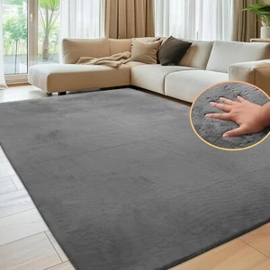 Kurzflor Einfarbig Teppich Läufer Wohnzimmer Waschbarer Weich Rutschfest DHL - Bild 1 von 38