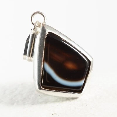 a Wunderschöner Anhänger Botswana Achat gebändert 54mm - Bild 1 von 4