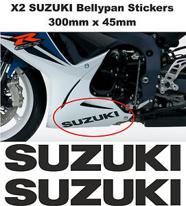 Decals Stickers for Bellypan "SUZUKI" GSXR 600 / 750 / 1000 (PAIR) (ANY COLOUR)
