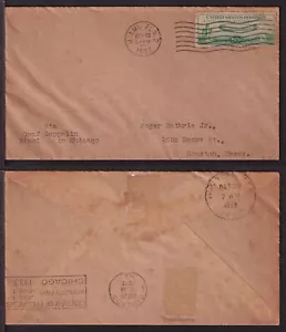 1933 Graf Zeppelin flight cover Sc C18 Miami to Chicago Century of Progress - Picture 1 of 3