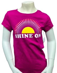 GAP Kids Girls Shine On Sun Logo Purple Short Sleeve T Shirt MRRP £12.99 - Picture 1 of 4