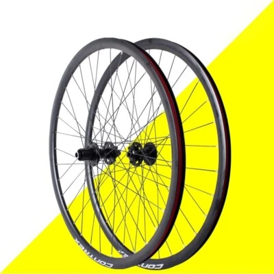 700C Rennrad Gravel Carbon Radsatz Vorne 2 Hinten 4 Lager Scheibenbremse Nabe - Bild 1 von 4