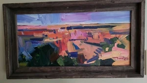 JOSE TRUJILLO Oil canvas GOOD EARTH Grand Canyon 13 X 23 Framed Landscape W/ COA - Picture 1 of 9