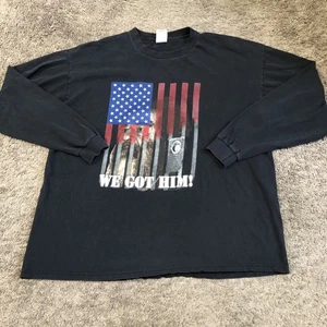 Vintage Saddam Hussein We Got Him T-Shirt Herren 2XL Schwarz Desert Storm USA Patriot - Bild 1 von 6