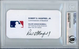Robert Rob Manfred MLB signed Visitenkarte Beckett Authentic Autogramm BAS *02 - Bild 1 von 2