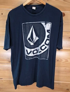 VTG Volcom T Shirt Men XL Blue Logo Y2K Skate Skateboarding Grunge - Picture 1 of 9