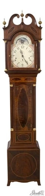 70400: SLIGH Thomas Harland 镶嵌桃花心木祖父时钟 — 第 1/4 张图片