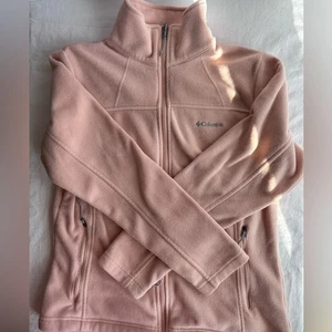 Columbia Soft Fleece Full Zip Jacket Women’s L Pink Lightweight Outdoor - Picture 1 of 6