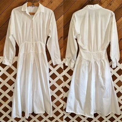 Vintage Contempo Casuals long sleeve white cottagecore style dress size 3 - Image 1 of 4