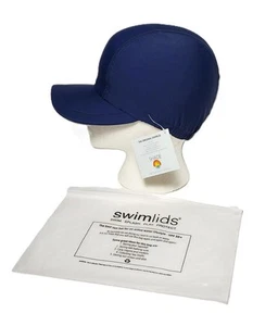 Child Large Swimlids Blue Cap Hat UPF 50+ Sun Protection Nylon & Spandex - Picture 1 of 4
