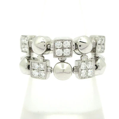 Auth BVLGARI Lucia - 18K White Gold Diamond Ring #6 1/2 - Image 1 of 4
