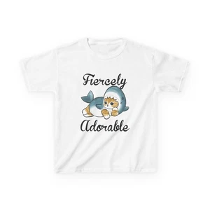 Fiercely Adorable Toddler T-Shirt | Cute Shark Tee, Everyday Wear, Summer Style - Picture 1 of 50