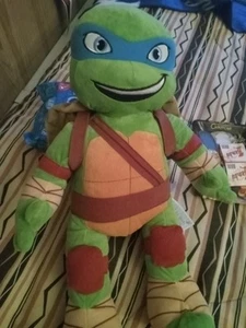 Teenage Mutant Ninja Turtles Leonardo Build A Bear 18” Plush w/ Shell TMNT - Picture 1 of 2