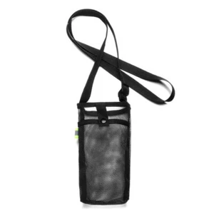 Mesh Wasserflaschenbeutel mit Gurtflaschenträger Beutel Feste Farbsport -Fitness - Bild 1 von 18