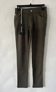 Yelete Women's Green 5-Pocket Skinny Jeggings Size S/M Pull On Stretchy - Picture 1 of 6