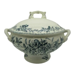 Badonviller Théophile Fenal tureen decor jasmine and butterflies - Picture 1 of 11