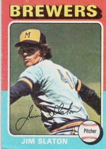 1975 Topps Mini #281 Jim Slaton Milwaukee Brewers (2018-0759) - Picture 1 of 2