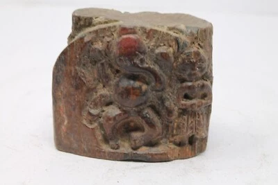 Antigua figura original tallada a mano de madera dios Ganesha Ganesh ídolo figura estatua NH8005 Foto 1 de 4