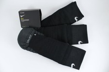 NIKE DRI-FIT MAX CUSHION QUARTER SOCKS 3-PAIR BLACK L-R MARKED MENS SHOE SZ 6-15