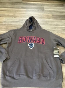 Howard Bison Gray Colosseum Hoodie Sweatshirt Large New With Tags - Picture 1 of 6