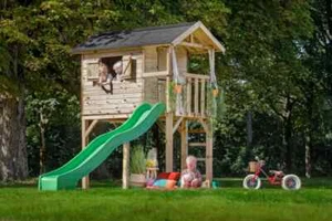 Stelzenhaus Voldemort XL Kinderspielhaus Spielgeräte Garten Rutsche möglich - Bild 1 von 8