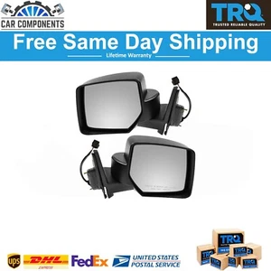 TRQ New Side Mirrors Power Textured Left & Right Pair For 2007-2017 Jeep Patriot - Picture 1 of 5