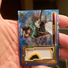 2020 Topps Triple Threads Jumbo Relic Blue Khris Davis #ed 3/3