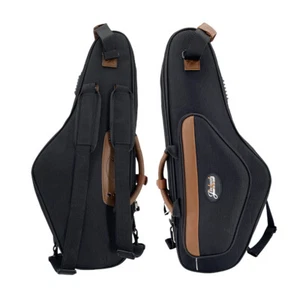 Black Brown Sax Case Durable Light and Features Hand Strap Alto Saxophone - Picture 1 of 7