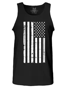 NEU HERREN BEDRUCKT GRAFIK DESIGN HIPSTER AMERIKANISCHE FLAGGE USA GESCHENK FREIHEIT TANK TOP - Bild 1 von 14