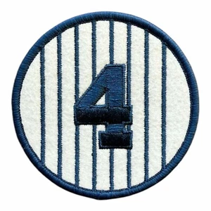 CAMISETA DEPORTIVA LOU GEHRIG RETIRADA NÚMERO 4 DE LOS NEW YORK YANKEES PARCHE HIERRO 3" - Imagen 1 de 1