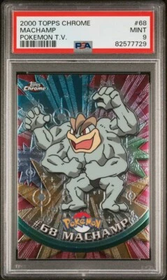 2000 Topps Chrome Machamp #68 Pokémon TCG PSA 9 🔥 - Image 1 of 3