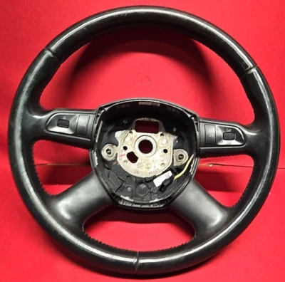 Audi A4 S4 2007-2012 cuero negro estándar volante de 4 radios con crucero Foto 1 de 4