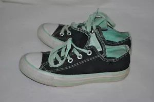 CONVERSE ALL STAR double tongue Green lace WOMEN'S 6 tennis sneakers SHOES VGC   - Picture 1 of 10