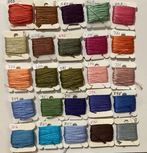 DMC Embroidery Floss Lot of 25 Labeled Cotton Thread on Cards Lot #56 - Picture 1 of 3