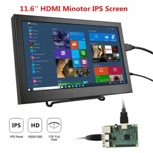 11.6" LCD HDMI Monitor w/VGA BNC AV Inputs with Remote for PC Raspberry Pi - Picture 1 of 6