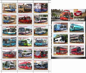 Stamp block+sheet Wrightbus London Buses Naxcivan issue 2021 - Picture 1 of 1