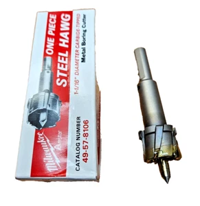 49-57-8106 Milwaukee 1-1/16" Stahl Hawg Metall Bohrschneider 1/2" gerader Schaft - Bild 1 von 6