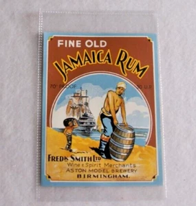 ETIQUETA DE BEBIDAS DE RON ANTIGUO de colección Frederick Smith LTD Birmingham Aston - Imagen 1 de 2