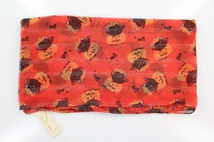 Nueva bufanda de bufanda de bucle infinito de gatos con calabazas de Halloween 21 X 36 #HS40 - Imagen 1 de 1