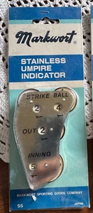 Indicador de árbitro de acero inoxidable Markwort contador bolas golpea softbol béisbol - Imagen 1 de 2