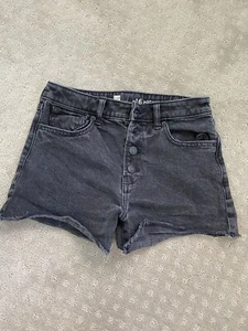 GAP GIRLS HIGH RISE JEAN SHORTS - BLACK - SIZE 16 YOUTH - Picture 1 of 3